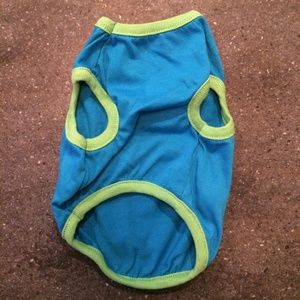 Blue & Green Dog T-Shirt - S